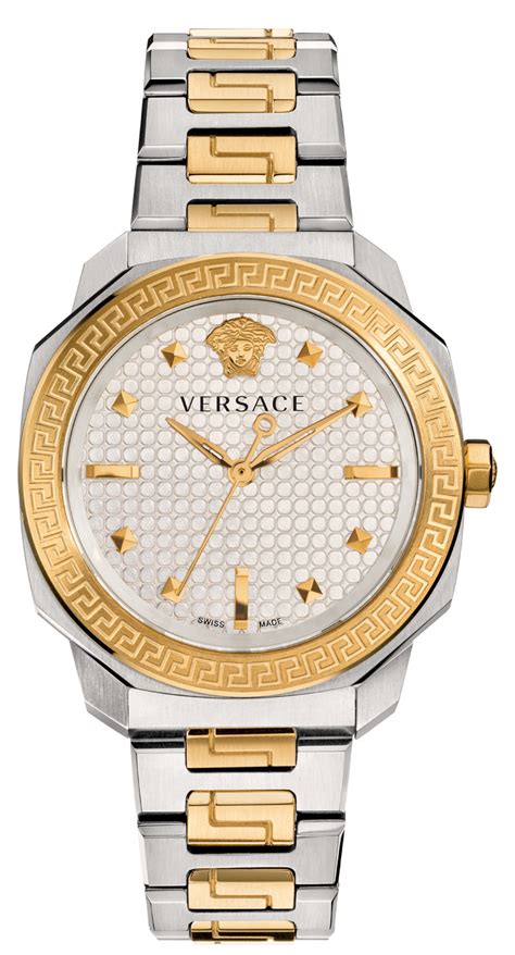 versace ladies v-icon silvertone watch|versace female watches.